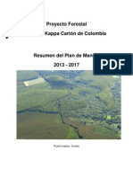 Colombia SKCC, Plan Proyecto Forestal 2013-2017v2