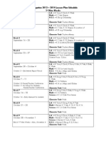 Lesson Plan Schedule and Weekly Objectives - 1st Nine Weeks