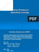 Analisis Breakeven Operating Leverage