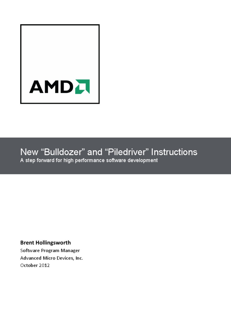 New Bulldozer and Piledriver Instructions | PDF | Digital Technology ...