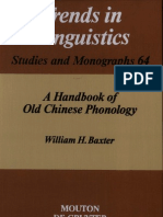 A Handbook of Old Chinese Phonology-William H. Baxter