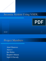 Qa 00813 Security System Using VHDL