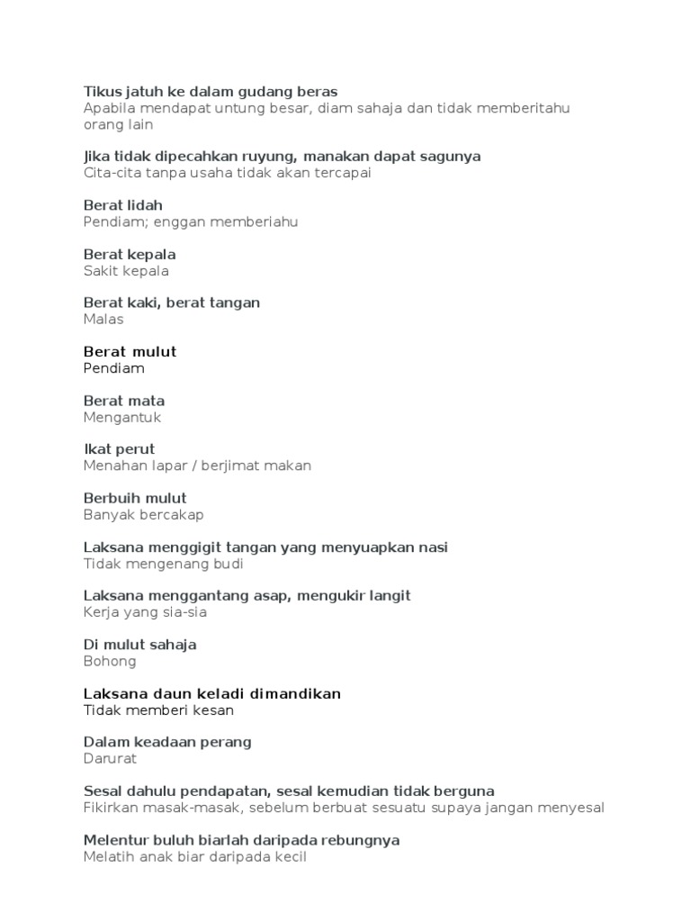 Peribahasa Melayu Pdf