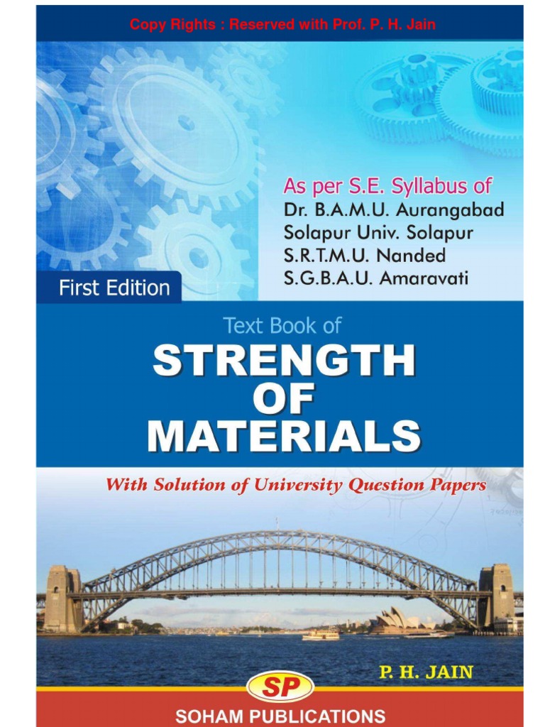 Strength of Materials by P.H. Jain | PDF | Bending | Beam (Structure)