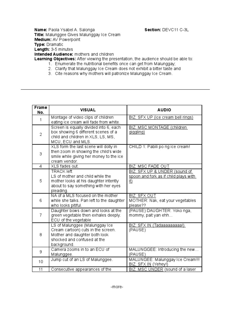DEVC11 Malunggay - 2-Column Script | PDF | Food And Drink