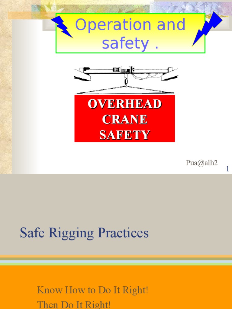 Overhead Crane Safety Guidelines | PDF | Rope | Crane (Machine)