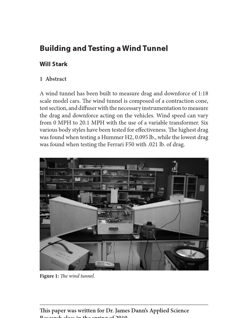Wind Tunnel Design for Automotive Testing | PDF