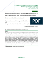 Qualitative Classification and Determining Pollution Sources of Iran's Talkherud River Using Multivariate Statistical Methods