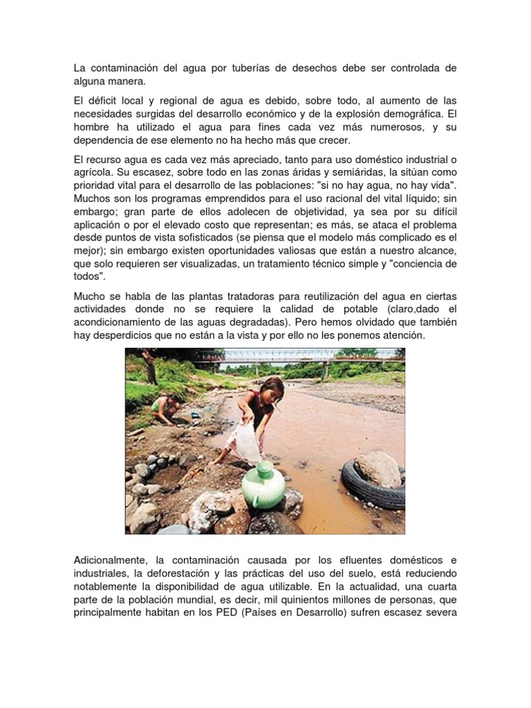 Conciencia sobre el agua y su contaminación | PDF | Agua | Residuos