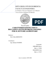 Caratterizzazione Fisico-Meccanica Di Polistirene Espanso Per Il Settore Alimentare