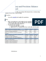 01.07 Accuracy and Precision: Balance Lab Worksheet: Procedure