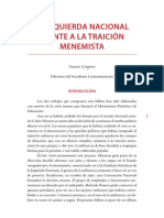 Cangiano, Gustavo - La Izquierda Nacional Frente A La Traición Menemista