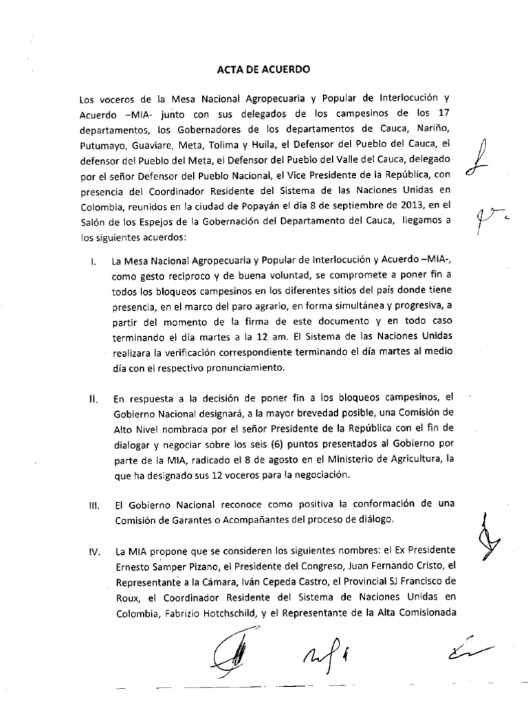 Acta de Acuerdo | PDF