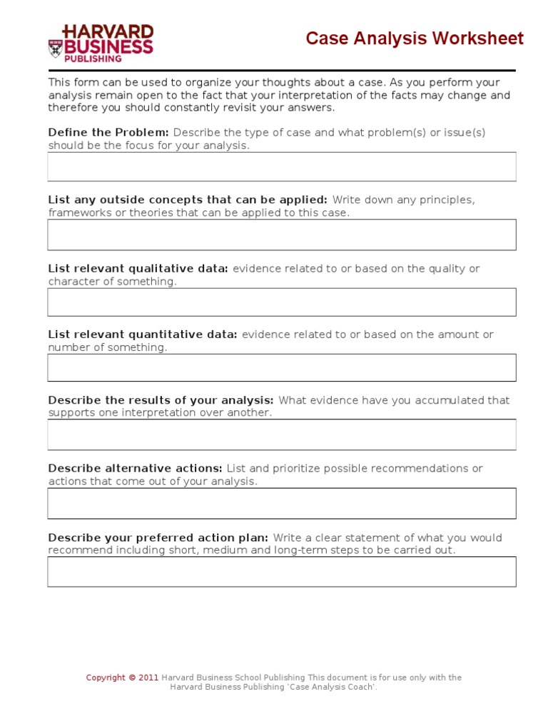 water case study analysis worksheet answers