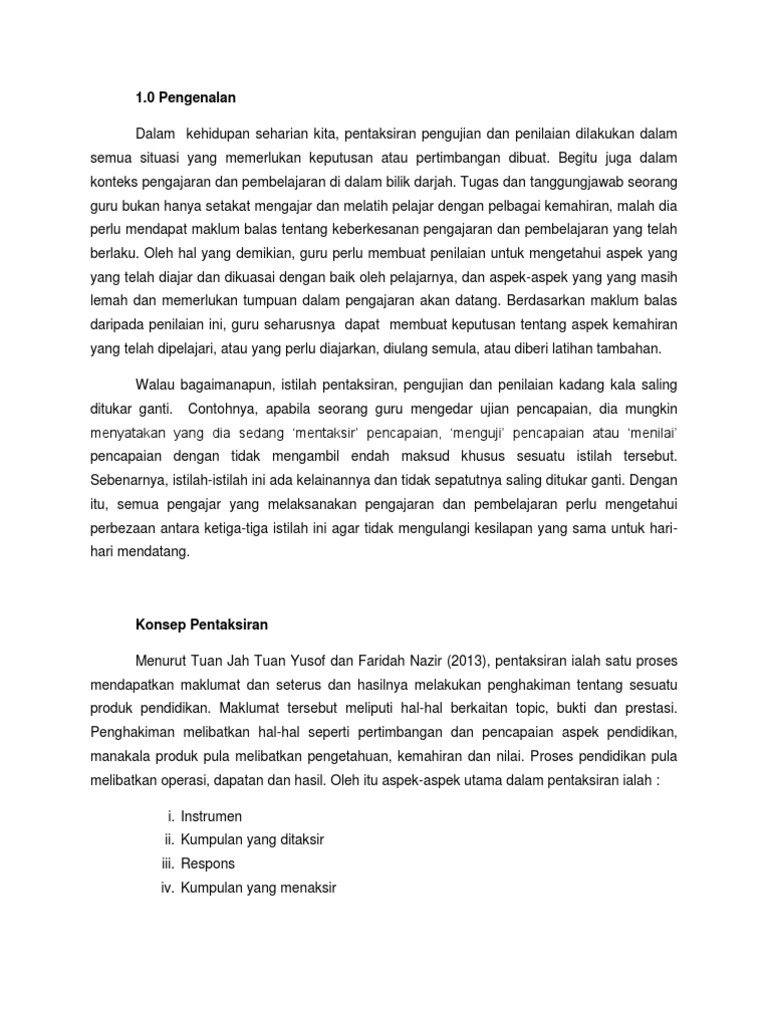 Pentaksiran Bahasa Melayu Pdf