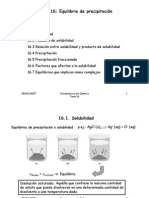 Equilibrio de precipitación: factores que afectan la solubilidad