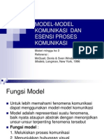 Modelmodel Komunikasi Dan Esensi Proses Komunikasi