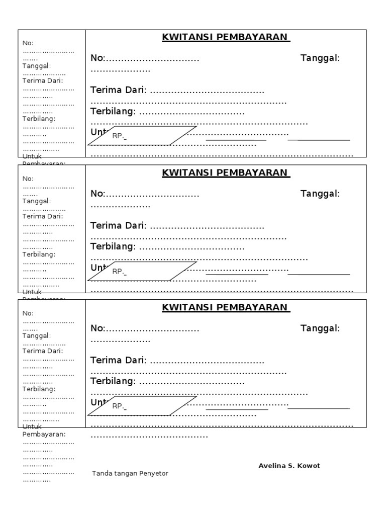 Pin Krishand Kwitansi Cetak Bukti Pembayaran Dengan Mudah