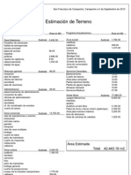 Estimacion de Area de Terreno