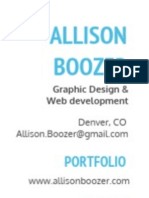 Allison Boozer: Graphic Design & Web Development