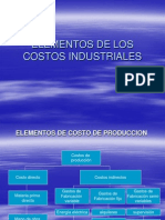 Costos industriales: Materias primas, fabricación, ventas