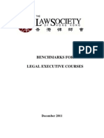 Benchmarks For Legal Executive Courses: December 2011