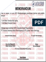 Memorandum: Dr. Ir. Heri Rianto, M.T. Dekan Fakultas Teknik Witoni Service Manager