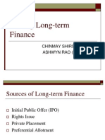 Raising Long-Term Finance: Chinmay Shirsat (M1212) ASHWYN RAO (M1209)