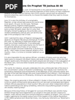 Download Reflections on Prophet TB Joshua at 46 by Chukwu Njoku SN16665690 doc pdf