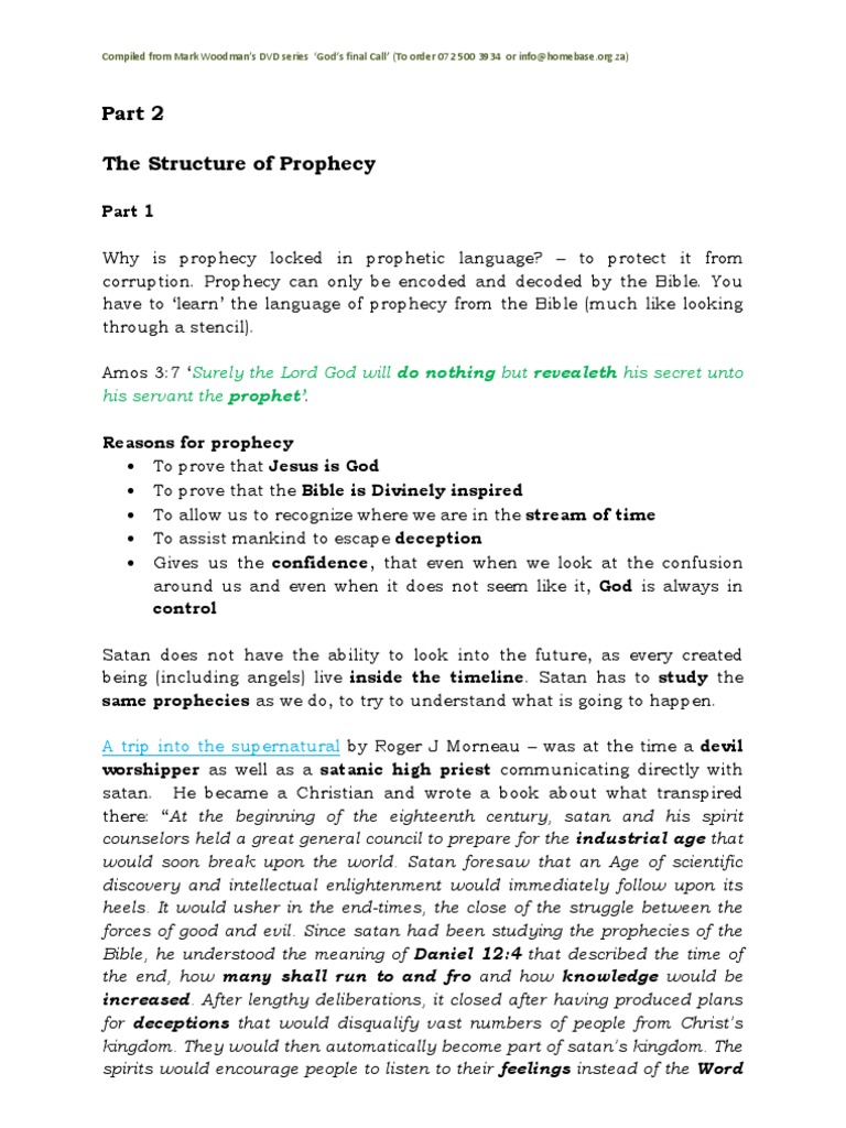 Understanding Biblical Prophecy Structure | PDF | Prophecy | Christian ...