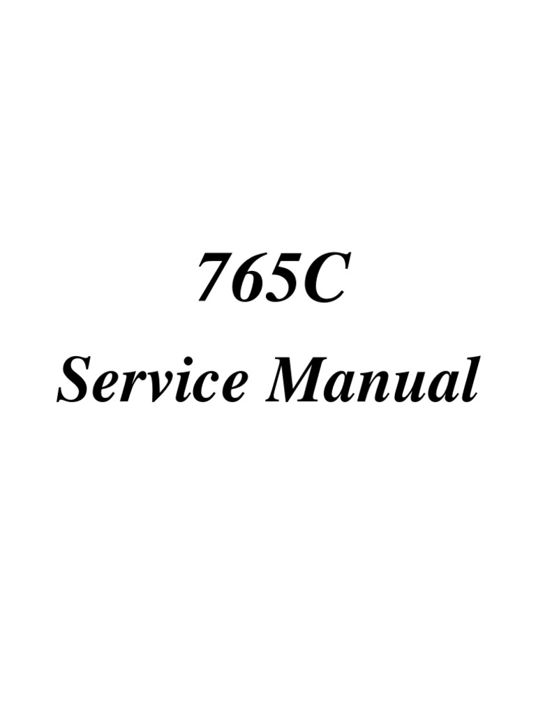 765C Service Manual1 | Ac Power Plugs And Sockets | Electrical Connector