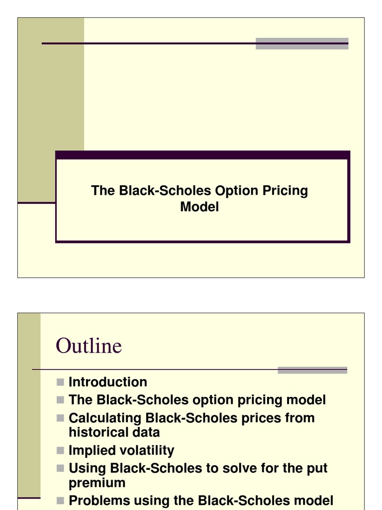 Unobserved Volatility in Black-Scholes Model | PDF | Black–Scholes ...