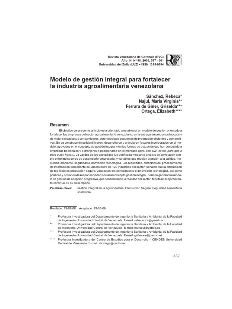 Modelo de Gestion Integral | PDF | Responsabilidad social corporativa ...