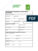 Application Form - Bachelors