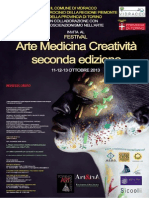 Festival "Arte Medicina Creatività" - 2° Edizione e concorso per artisti. Vidracco 11-12-13 Ottobre 2013 (Programma) 