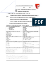 Prueba Recuperativa Papelucho Historiador Cuarto Básico