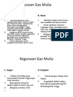 Kegunaan Gas Mulia