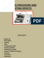 Casting Procedures and Casting Defects