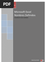 Microsoft Excel - Creación de una constante
