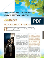 Kenya Psychosocial Disability May 2013 Edition Newsletter