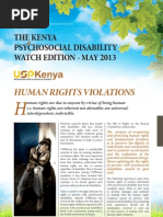 Kenya Psychosocial Disability May 2013 Edition Newsletter