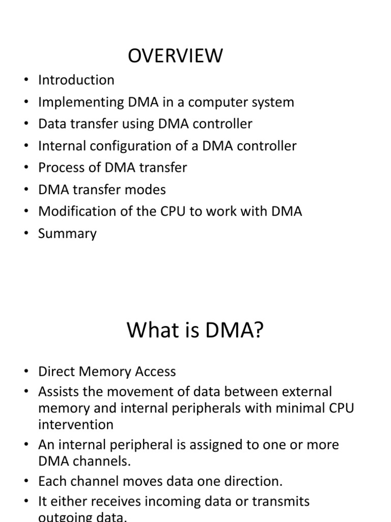 DMA Controller Overview and Implementation | PDF | Input/Output | Data