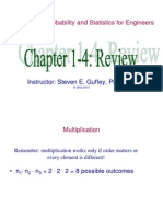 Ieng 213: Probability and Statistics For Engineers: Instructor: Steven E. Guffey, PHD, Cih