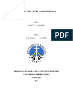 Construction Project Administration (Fidic - Red Book)