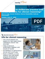 How To Come To Deliberate Practice With Virtual Patients For Clinical Reasoning?