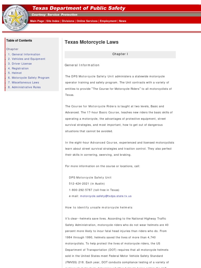 Texas Motorcycle Laws 08 Motorcycle Land Vehicles