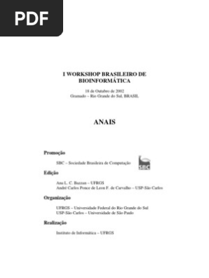 02 Unknown I Workshop Brasileiro De De Bioinformatics Science And Technology