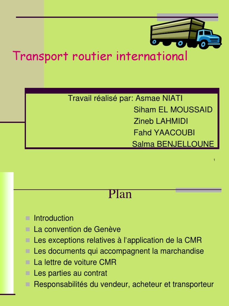 Contrat de Transport Routier Transport Sodles