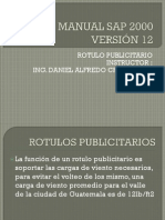 Manual Sap 2000 Versión 12 Rotulo Publicitario.