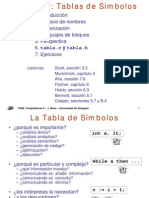 Tablas de Simbolo S